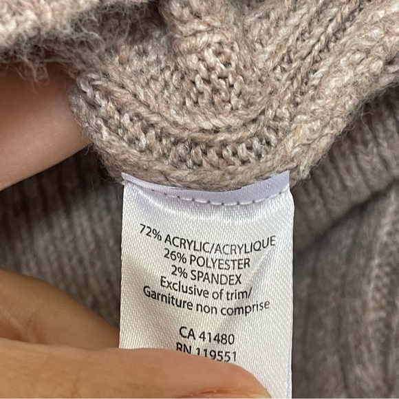 Gentle Fawn Napa Collared Sweater Heather Taupe Size XS - Picture 5 of 6